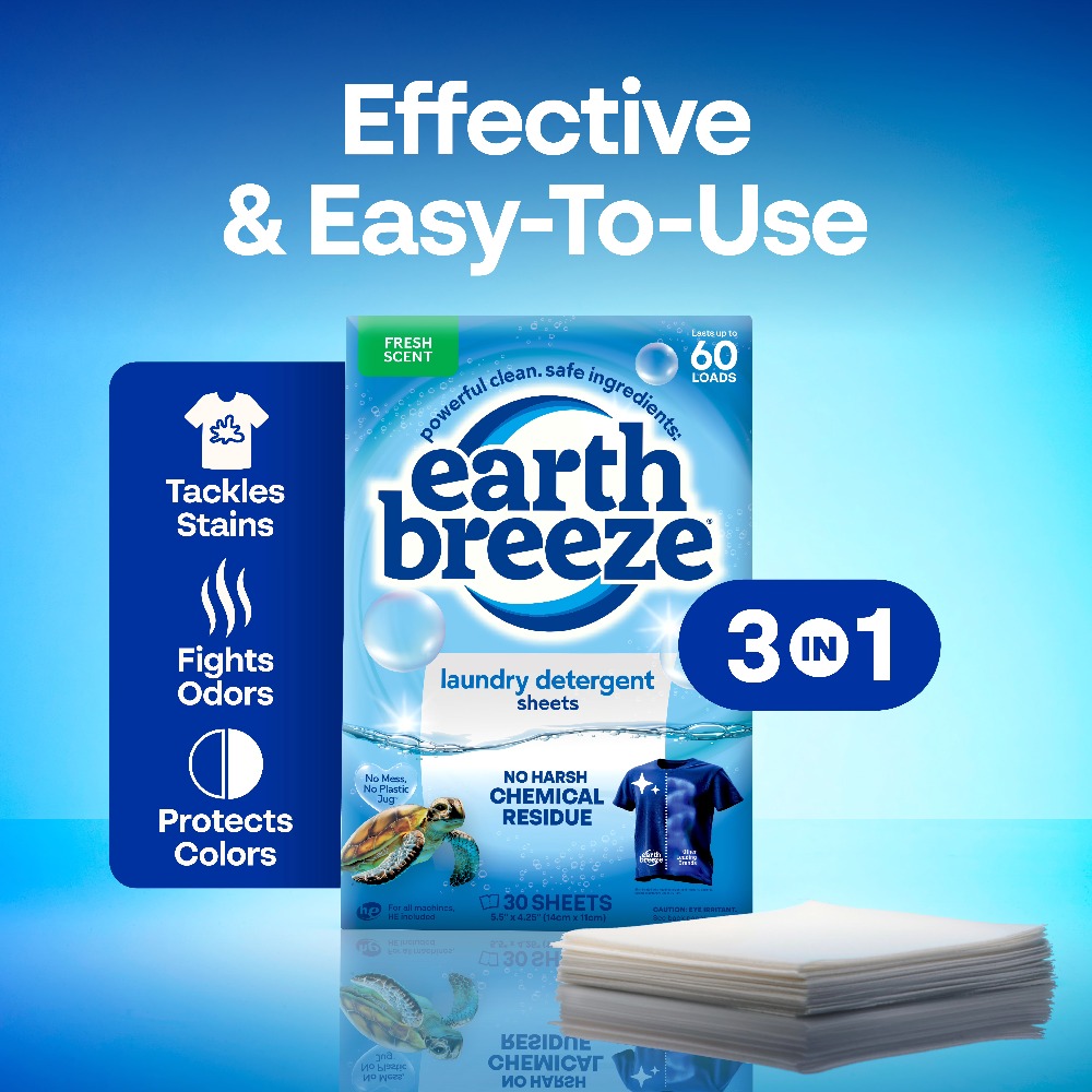 Laundry Strip Eco - แผ่นซักผ้ารักษ์โลก ปราศจากสารก่อภูมิแพ้ กลิ่นหอมสดชื่น ขจัดกลิ่นไม่พึงประสงค์ ซักได้ 60