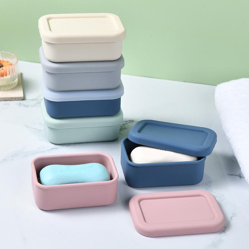 Bar Soap Shampoo Solid - ที่วางบาร์แชมพูแข็ง, กล่องสบู่เดินทางป้องกันการรั่วซึมขนาดใหญ่, กล่องสบู่ซิลิโคนพร้อมชั้นระบายน้ํา, ภาชนะสบู่ที่เพิ่มขึ้น