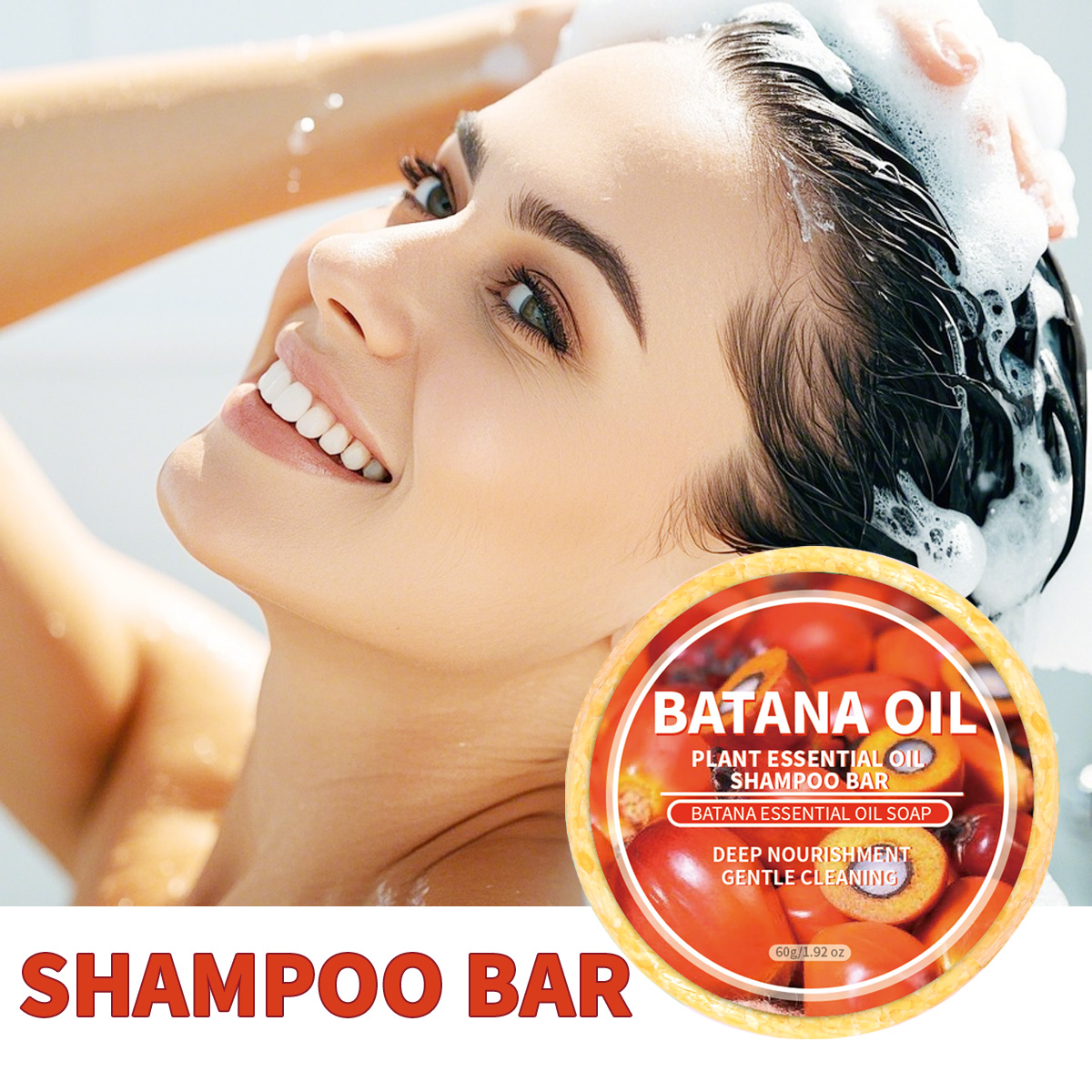 Bar Soap Shampoo Solid - 60g F + ขายร้อนขิงอินทรีย์ Solid แชมพูบาร์สบู่แฮนด์เมดขิงควบคุมน้ํามันแชมพูบาร์