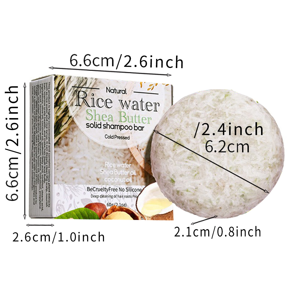 XF 60g ข้าวแชมพูบาร์ 100% ธรรม - Bar Soap Shampoo Solid บทวิจารณ์และราคา