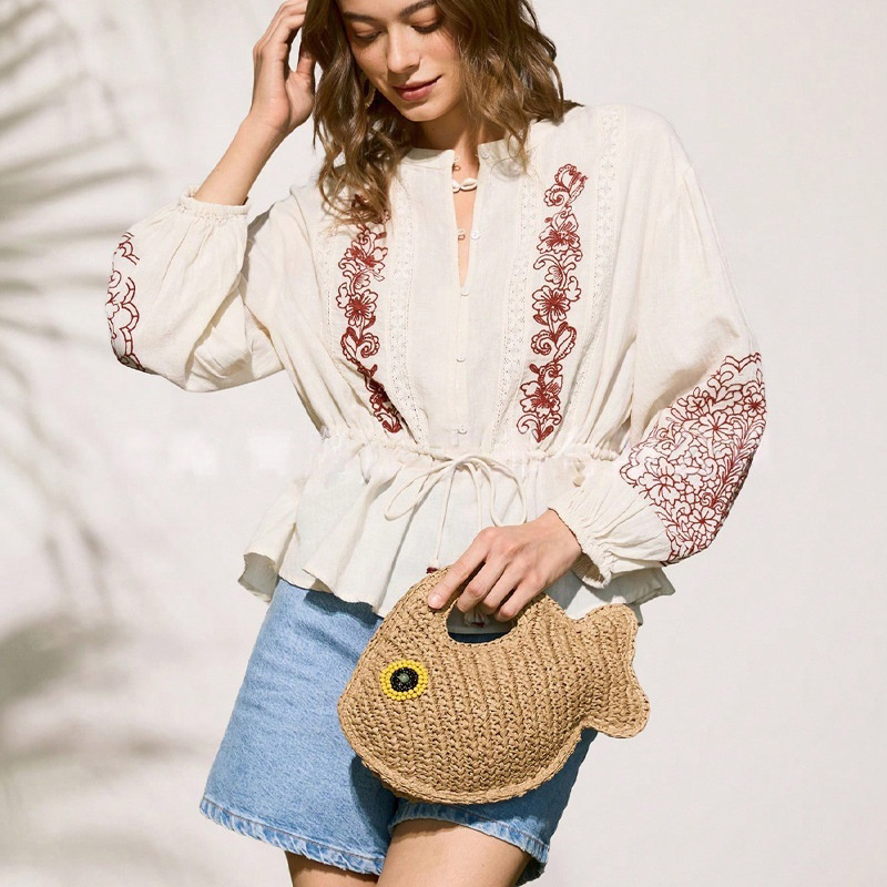 กระเป๋าสานจากฟางราฟเฟีย รูปทรง - Linen Bag Bulk บทวิจารณ์และราคา