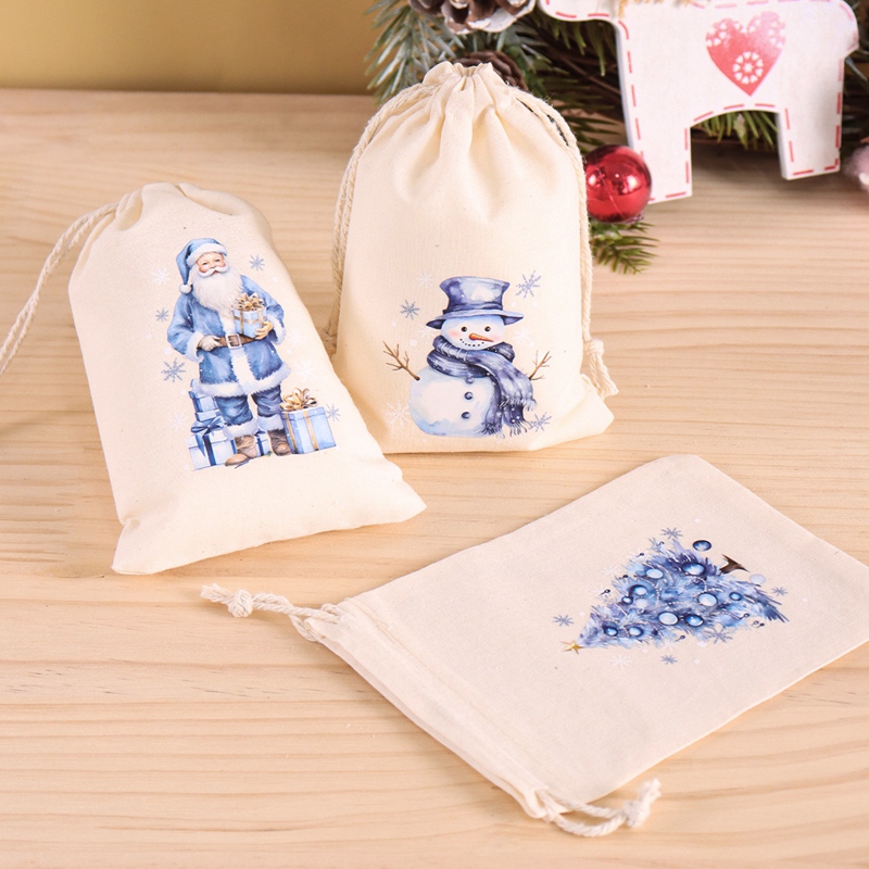 6 ชิ้น ถุงของขวัญผ้าลินินลายคร - Linen Bag Bulk บทวิจารณ์และราคา