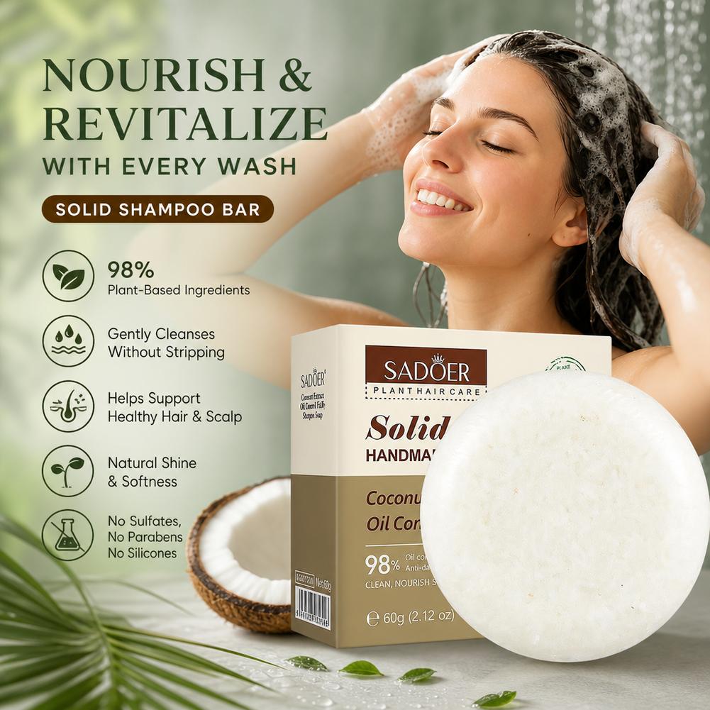 แชมพูบาร์มะพร้าวธรรมชาติสำหรับ - Bar Soap Shampoo Solid บทวิจารณ์และราคา